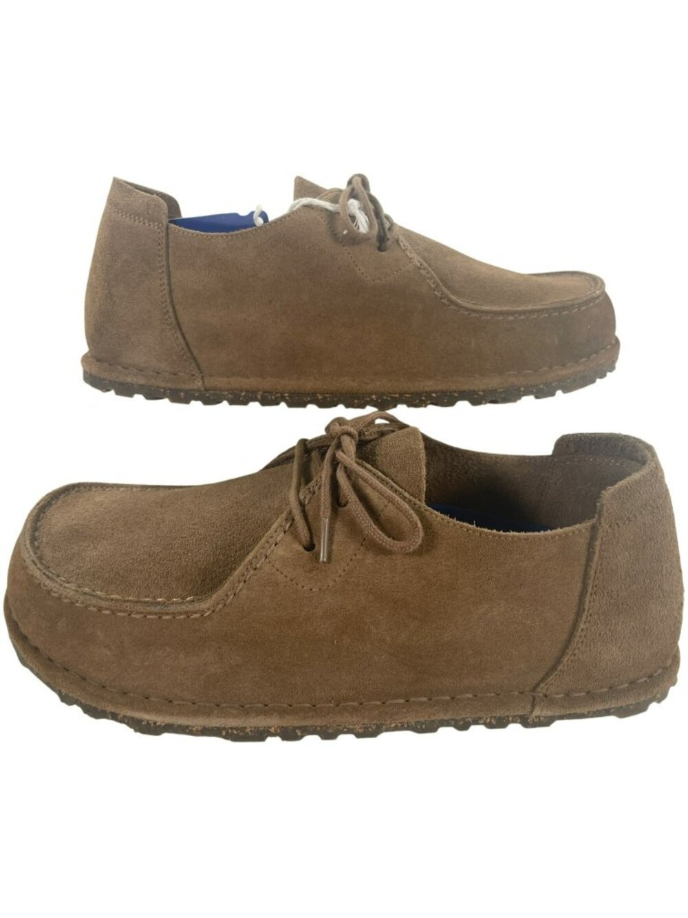 Birkenstock Utti Lace Gray Taupe Suede Leather Shoes Men's Sz 9 Wmn's Sz 11 NEW